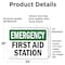Signmission First Aid Station, 24 in W x Rectangle, Vinyl Decal OS-2PACK-EM-D-1824-L-10381 - alternate 6